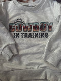 Cowboy in training kid crewneck