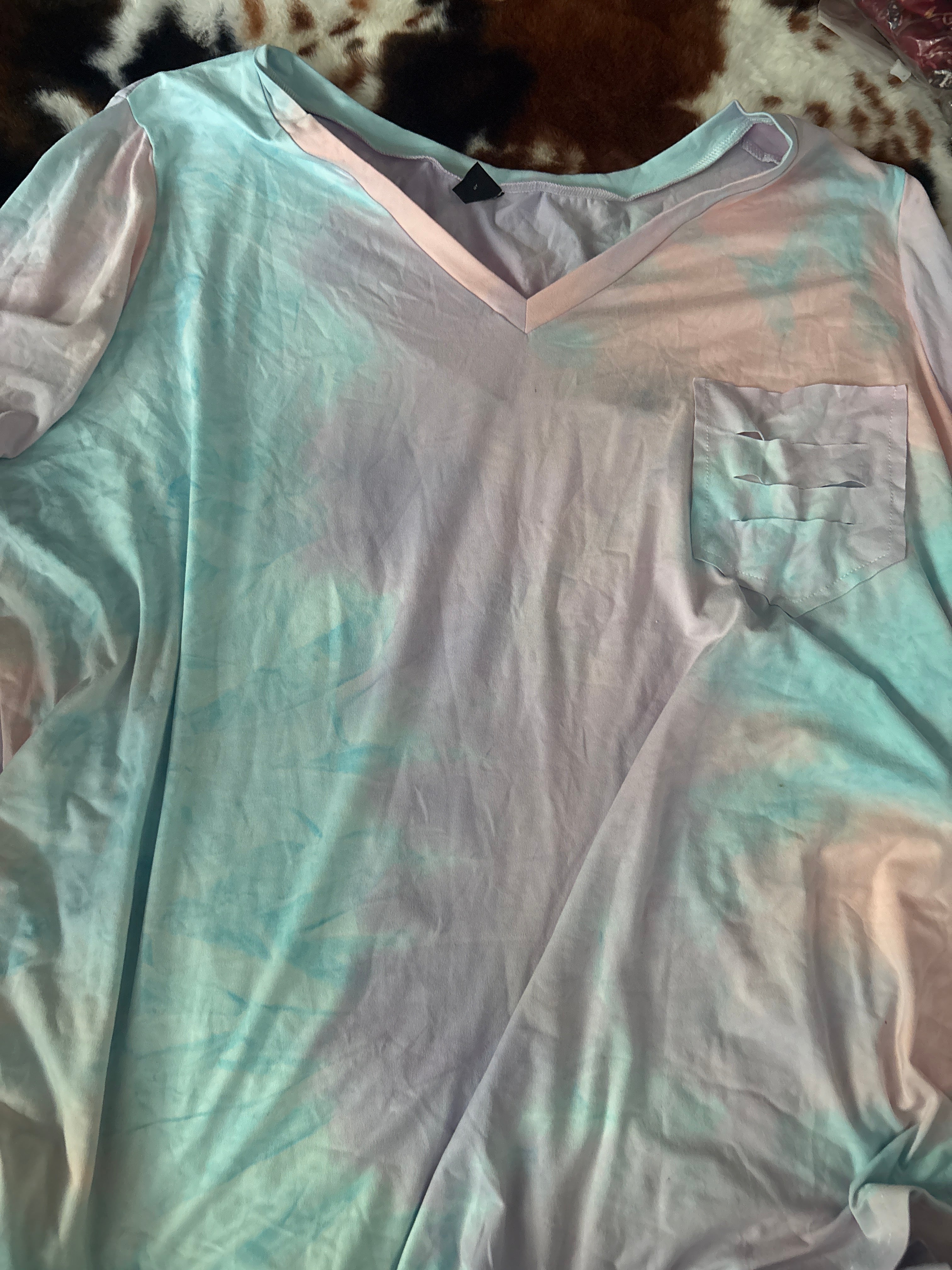 Distressed Pocket Women’s Shirt