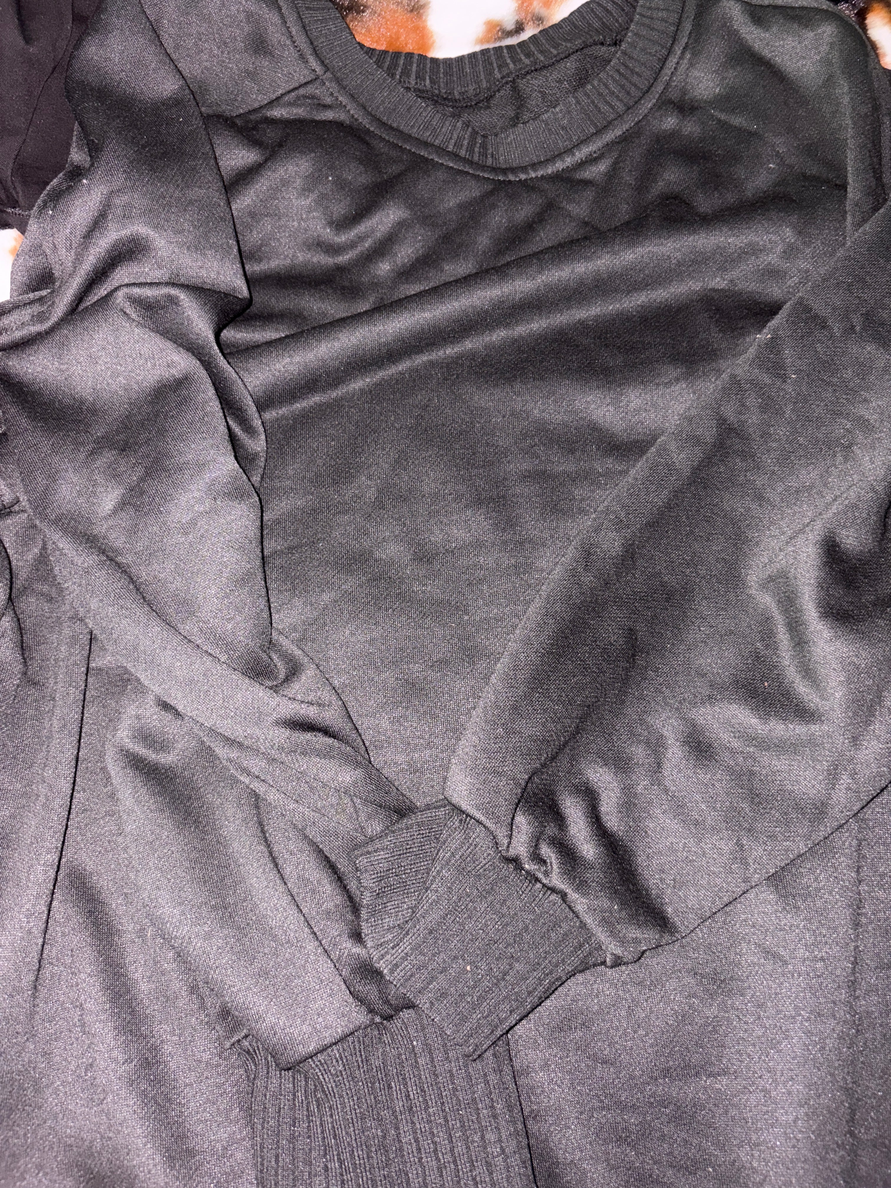 Black womens crewneck
